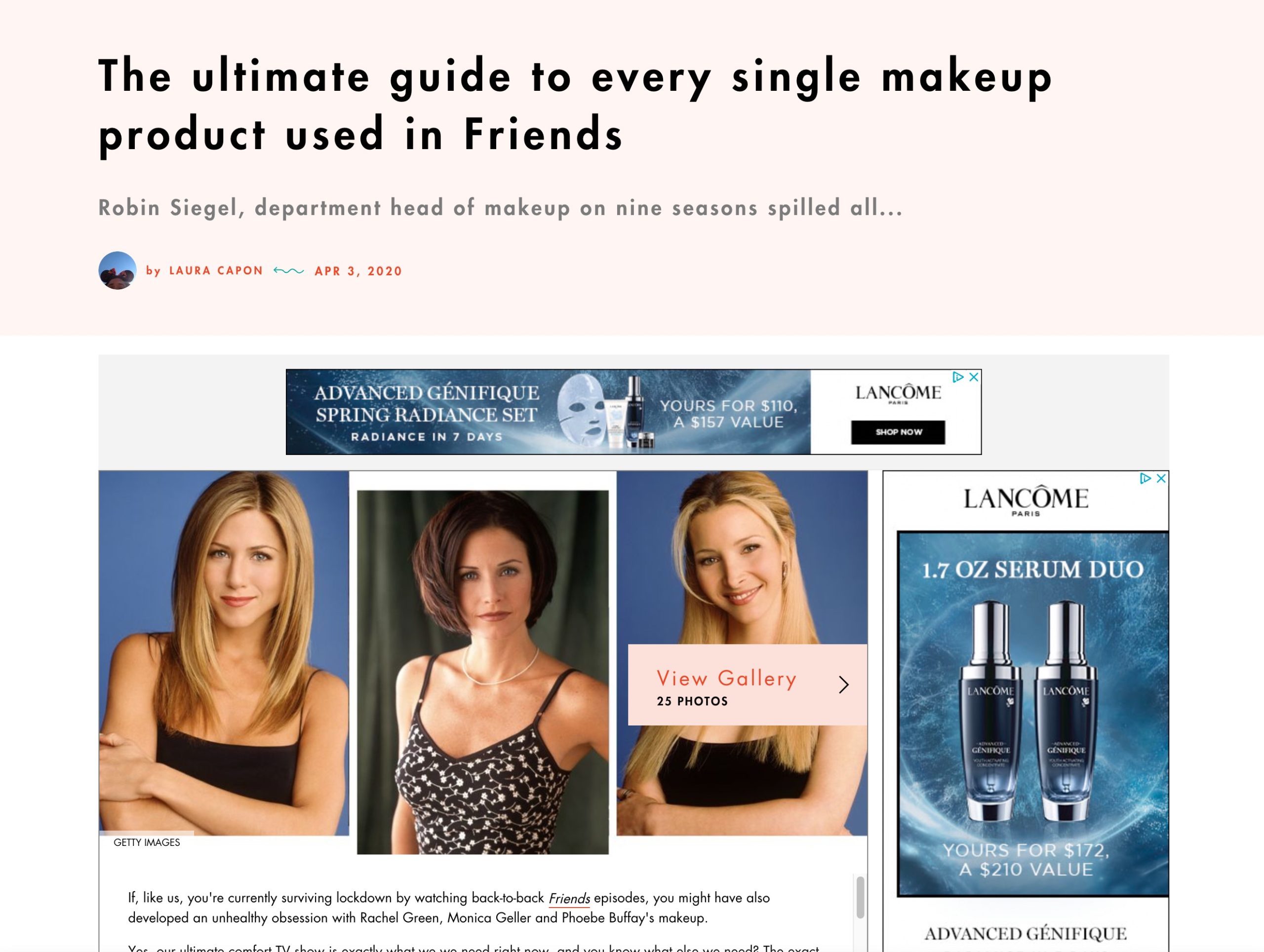 The ultimate guide to every single makeup product used in Friends