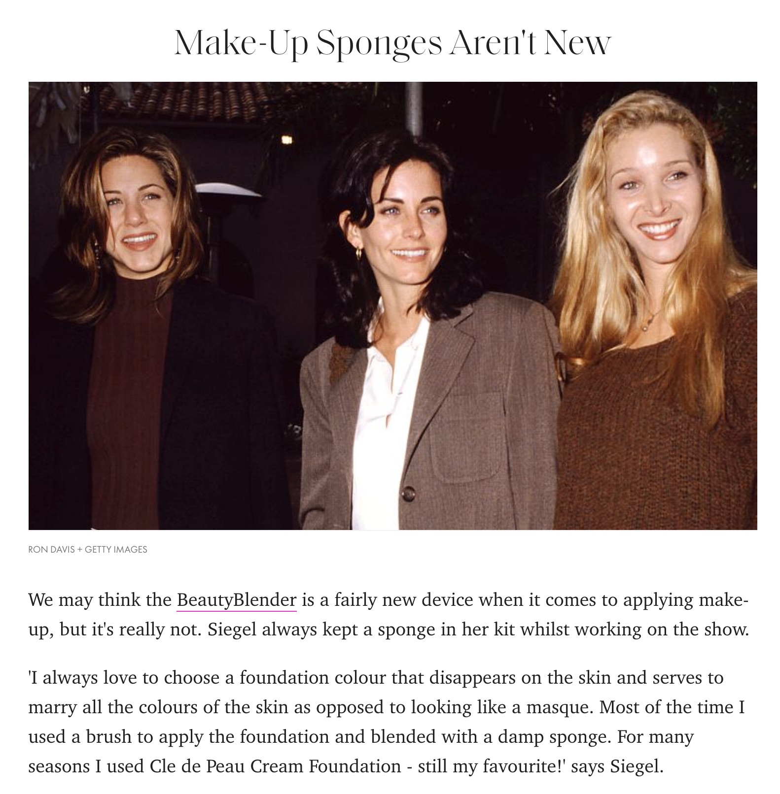 ‘Friends’ 25th Anniversary – 15 Beauty Lessons Feature In Elle Magazine