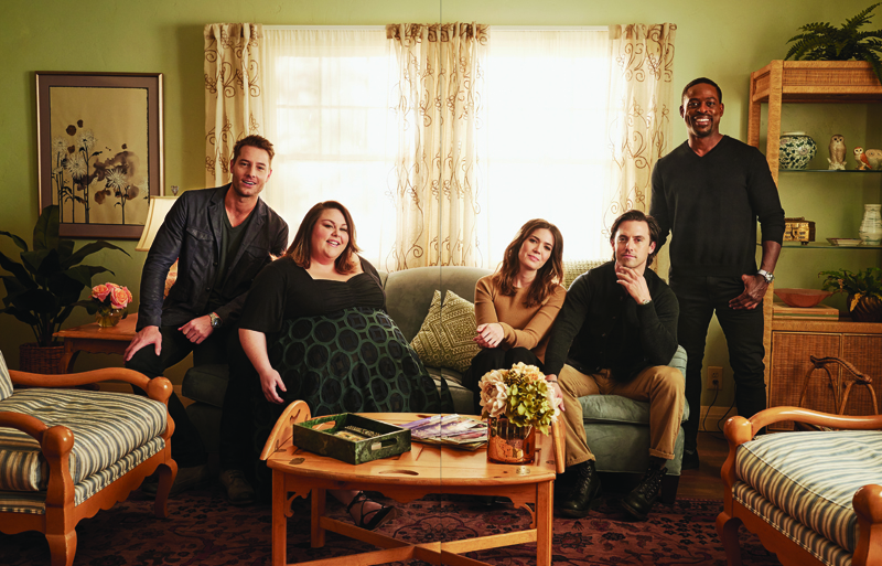 (L-R) Justin Hartley, Chrissy Metz, Mandy Moore, Milo Ventimiglia and Sterling K. Brown photographed for Variety by Bryce Duffy on the set of This Is Us on February 12, 2017 in Los Angeles.